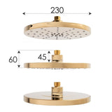 Doucheset - regendouche 23 cm - gouden kleur