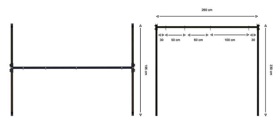 Schommelframe - 3-in-1 Multifunctioneel - Zwart