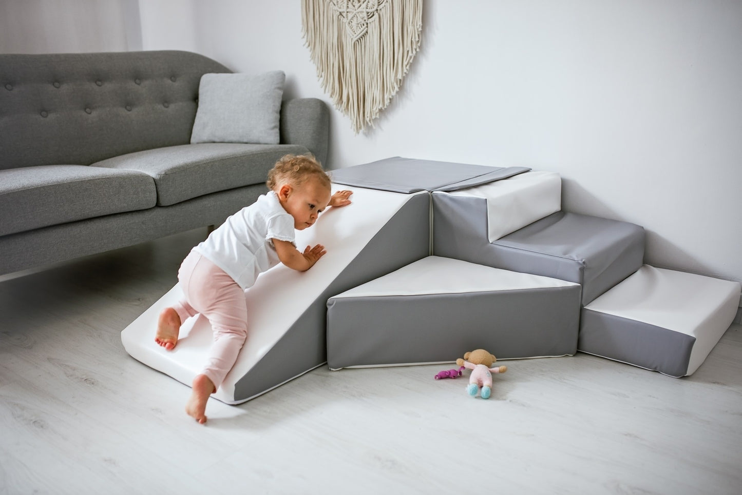 SCHUIMEN GLIJBAAN - Meerdere vormen - 40cm hoog - Wit/Grijs/Paars