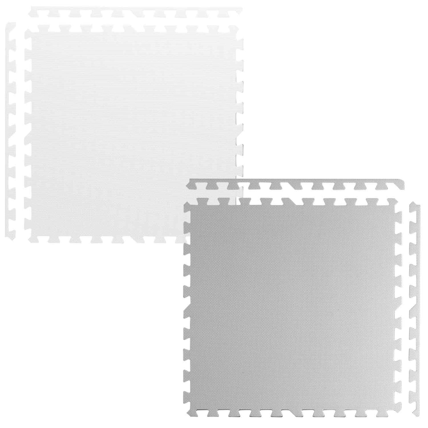 SPEELMAT - EVA foam - 180x180 cm - wit/grijs