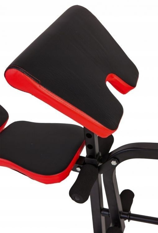 HALTERBANK - Multifunctioneel, Verstelbaar, Max 120kg - Zwart/Rood