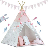 TIPI TENT - Premium Katoen - 120x120x165 cm - Roze