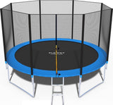 TRAMPOLINE - Veiligheidsnet & Ladder - 374 cm Blauw