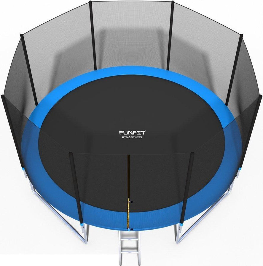 Trampoline - 404 cm met veiligheidsnet en ladder - blauw