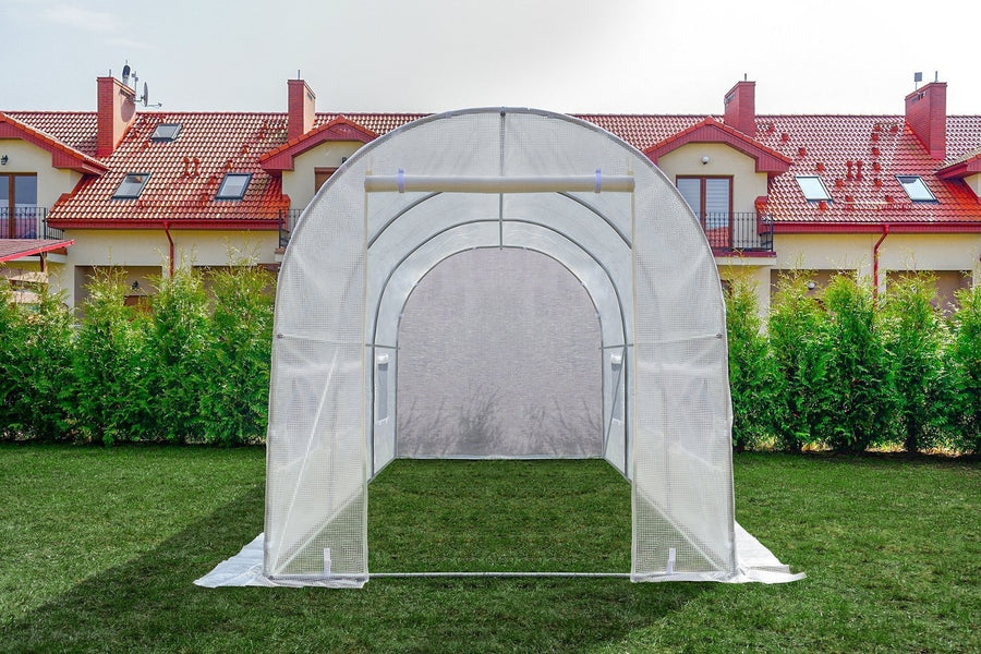 Tuinkas - 9m2 Oppervlakte - Wit - 450x200x200 cm