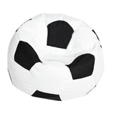 VOETBAL ZITZAK - Eco-leer - Polystyreen Vulling - Zwart Wit