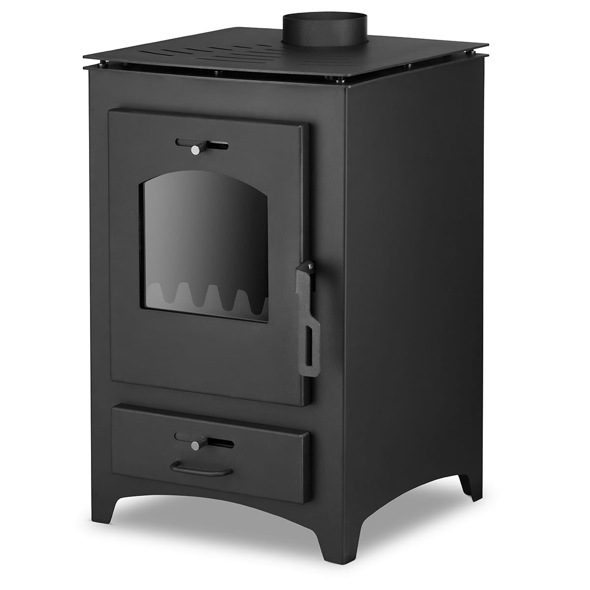 houtkachel - 26kW watermantel - zwart