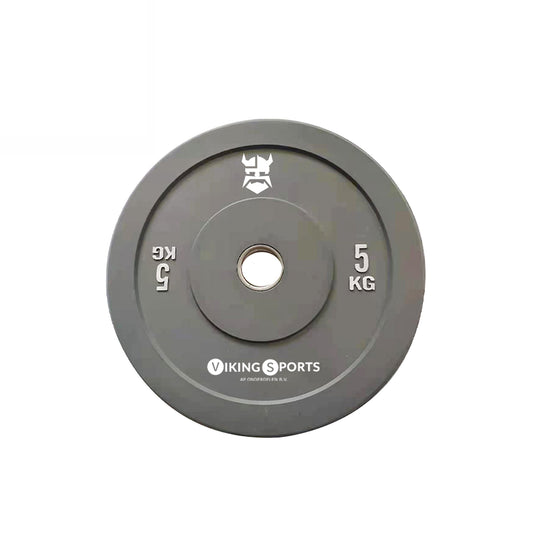 Bumper Plate - 5 kg Rubber Staal - Grijs