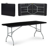 KLAPTAFEL - Stabiele HDPE-constructie - Zwart 153x70 cm