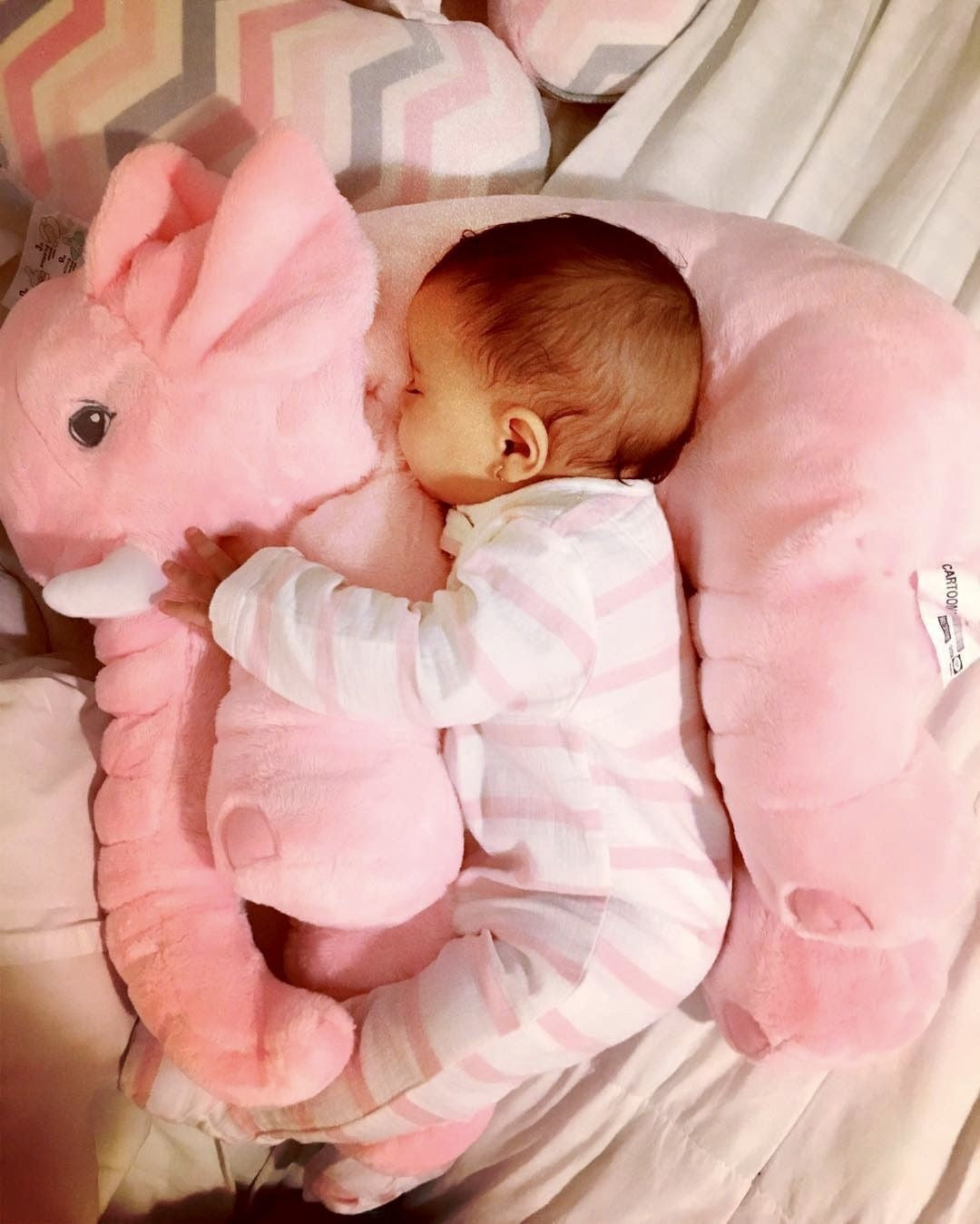 KNUFFEL OLIFANT - Zacht Pluche 45cm - Roze