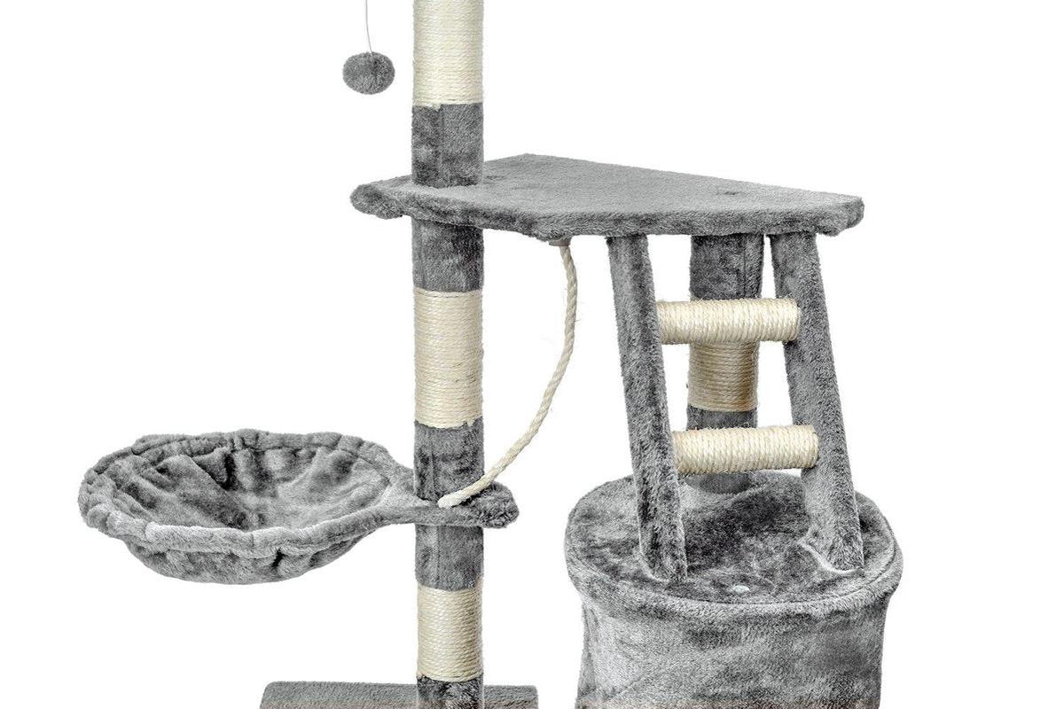 Krabpaal - 6 slaapplateaus met sisal-koord - Grijs 117,5 cm