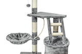 Krabpaal - 6 slaapplateaus met sisal-koord - Grijs 117,5 cm