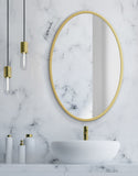 RONDE SPIEGEL - Gepoedercoat Metaal - Goud - 60 cm