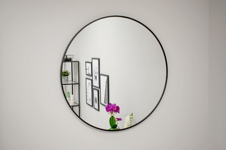 Ronde spiegel - 80 cm diameter - zwart frame