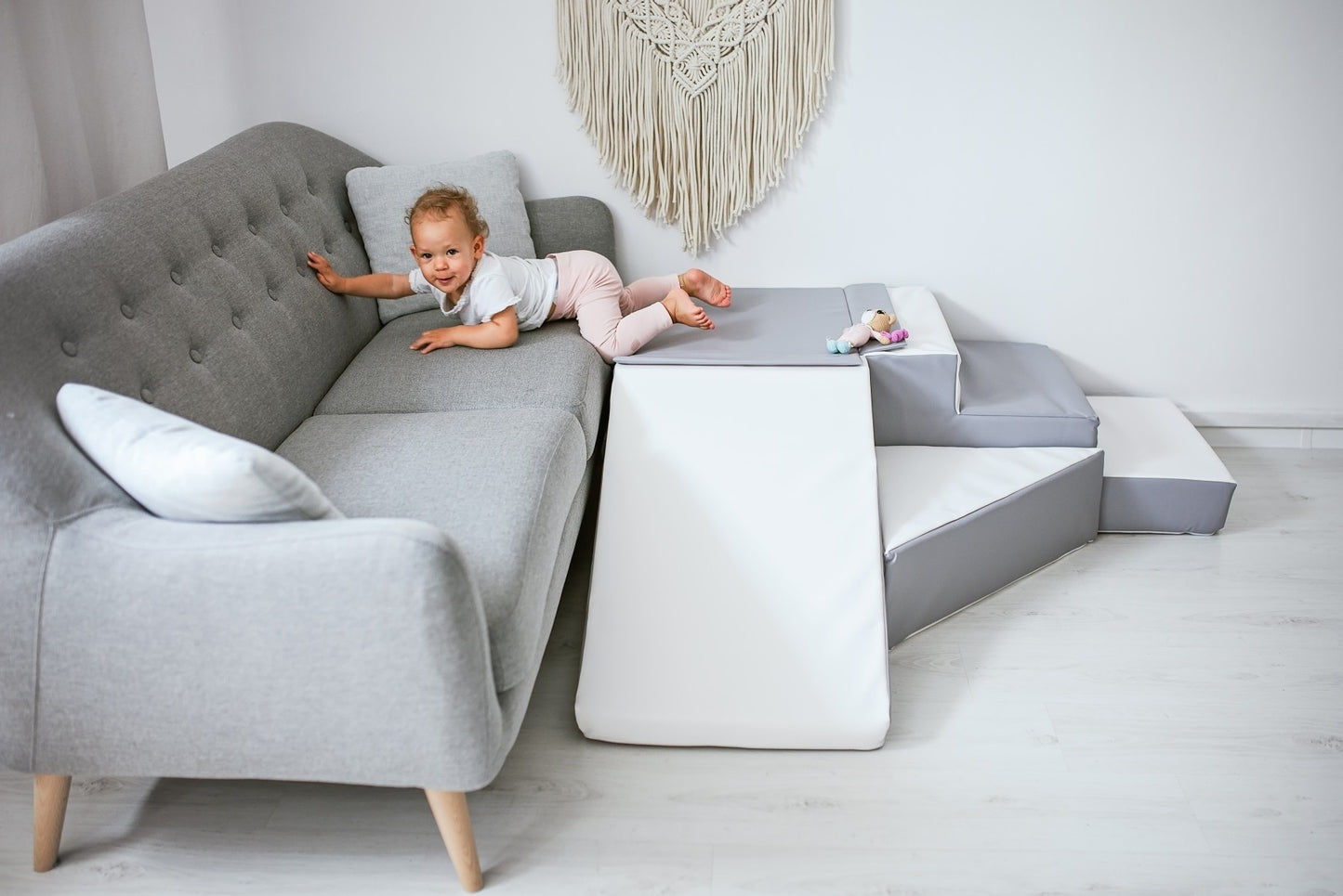 SCHUIMEN GLIJBAAN - Meerdere vormen - 40cm hoog - Wit/Grijs/Paars