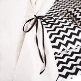 TIPI speeltent - katoen met zigzag patroon - beige/zwart 160cm
