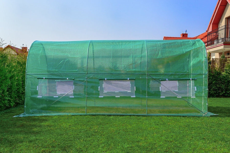 TUINKAS - 10m2 Oppervlakte - 6 Ramen - Groen - 250x200 cm