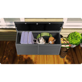 Kussenbox - Weerbestendig Kunststof - 390L - Zwart