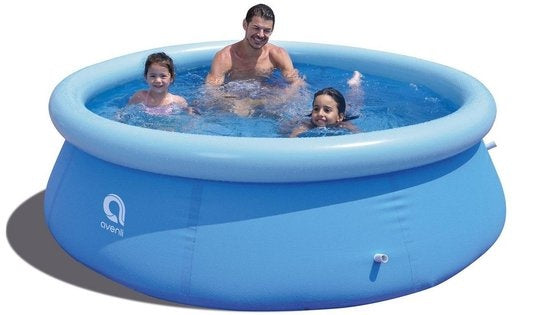 Opblaaszwembad - 3-laags PVC met pomp 1136 l/h - Blauw 244 cm