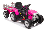 ELEKTRISCH BESTUURBARE TRACTOR - 2x45W Motoren, LED Verlichting, Muziekpaneel - Roze