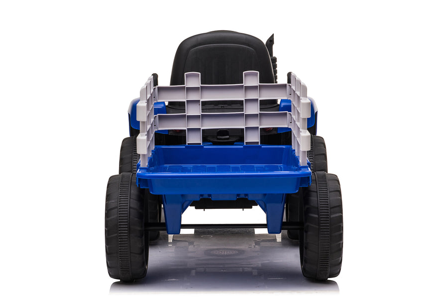 Elektrisch bestuurbare tractor - 2x45W motoren, LED verlichting, muziekpaneel - Blauw