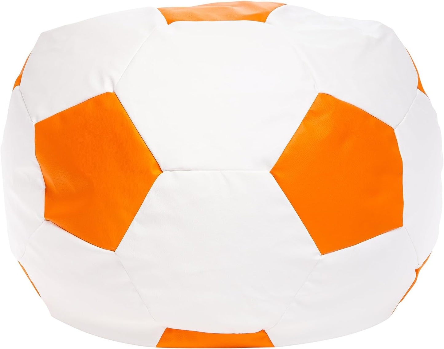 Zitzak - eco-leer, scheurvast, waterbestendig - oranje-wit