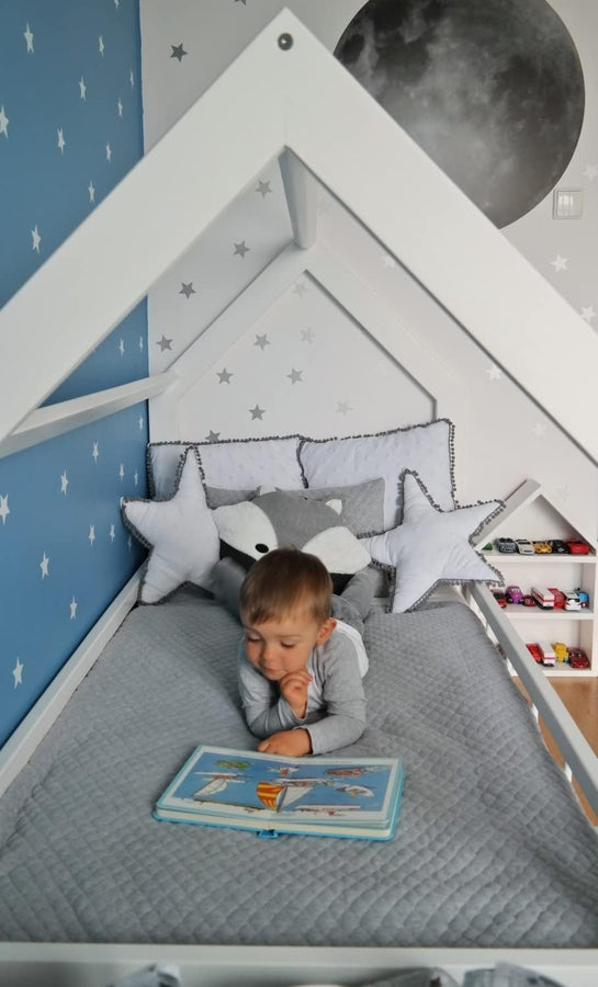 KINDERBED HUIS - Scandinavisch Design - Grenenhout - 80x160cm