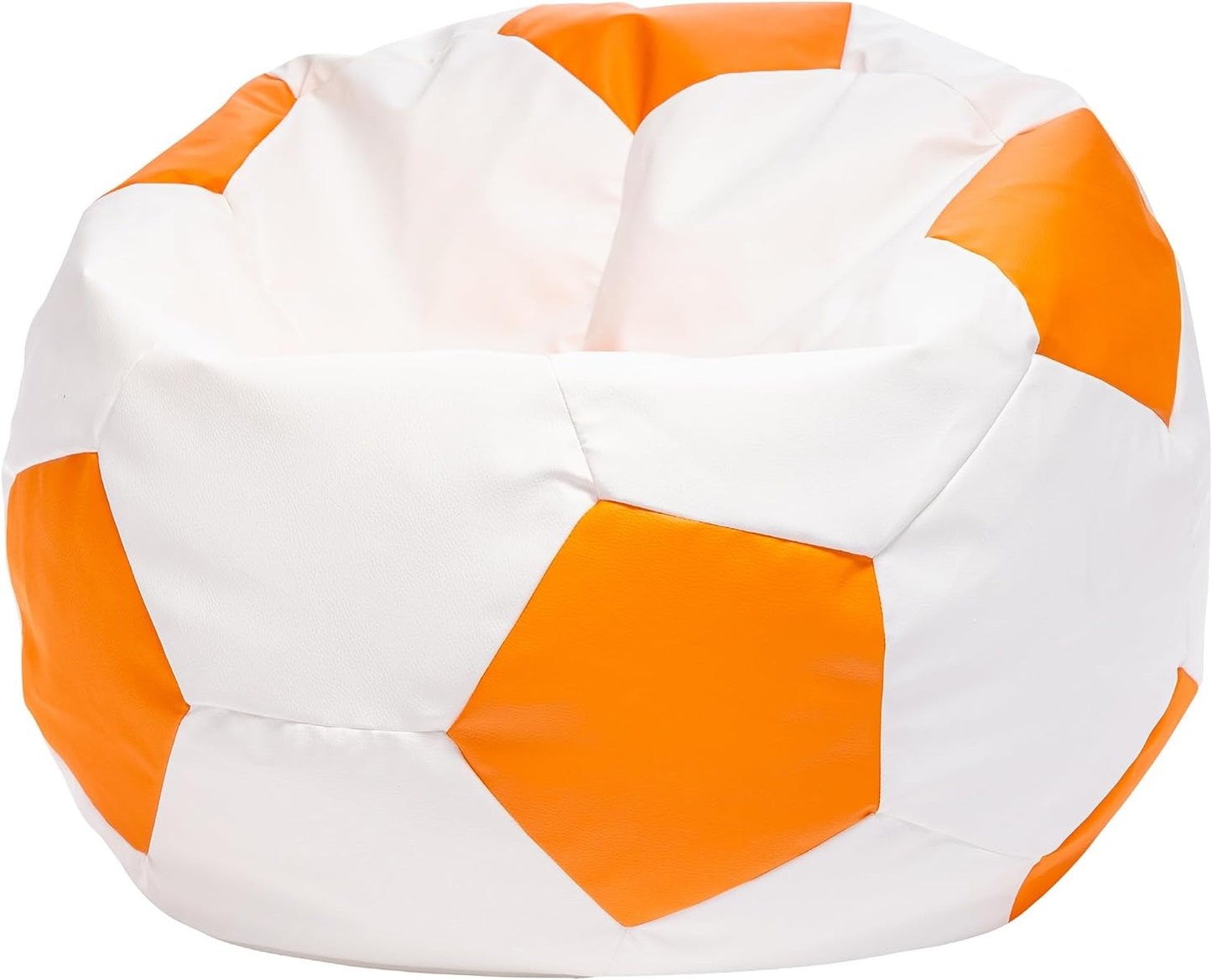 Zitzak - eco-leer, scheurvast, waterbestendig - oranje-wit
