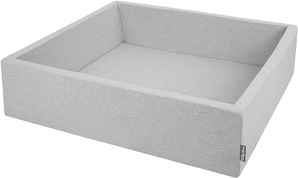 ballenbak - 600 ballen - wit/roze/grijs - 120x120 cm