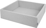 ballenbak - 600 ballen - wit/roze/grijs - 120x120 cm