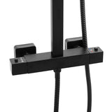 REGENDOUCHESET - Thermostaatkraan met ANTI-CALC en ANTI-TWIST - Mat Zwart