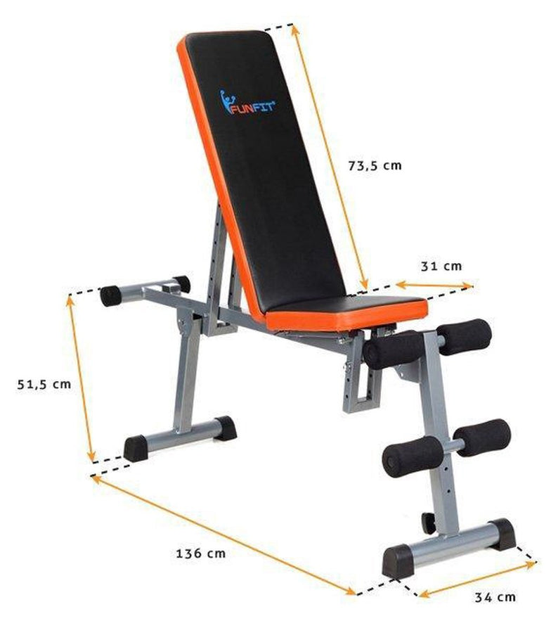 SPORTBANK - Verstelbaar en Opvouwbaar - 136x34 cm
