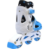 INLINE SKATES - 4-in-1 Verstelbaar - Blauw/Wit - Maat 26-29