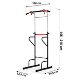 PULL-UP BAR - Verstelbaar 145-218 cm - Staalconstructie - Antislip - Zwart