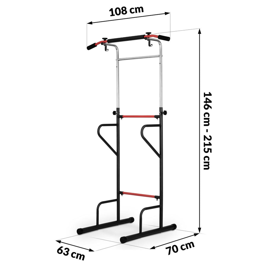 Optrekstang - Verstelbare Hoogte 146-215 cm - Zwart