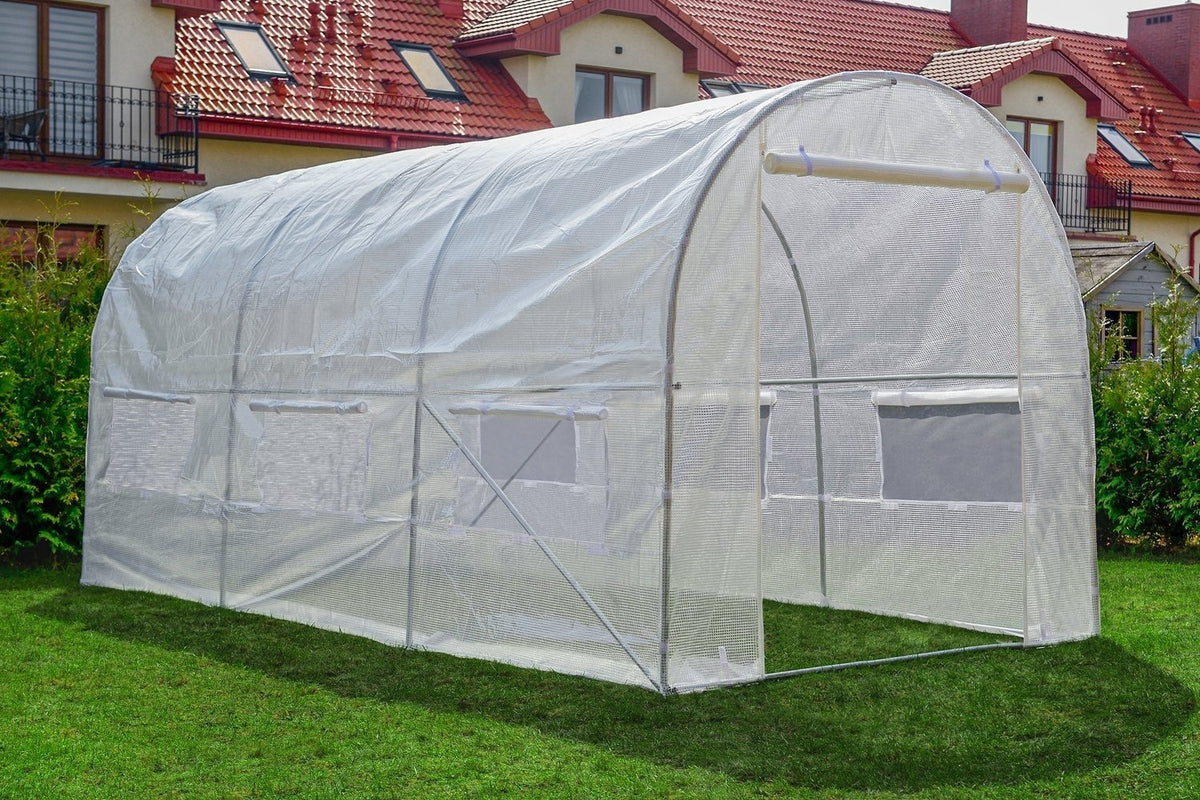 Tuinkas - 9m2 Oppervlakte - Wit - 450x200x200 cm
