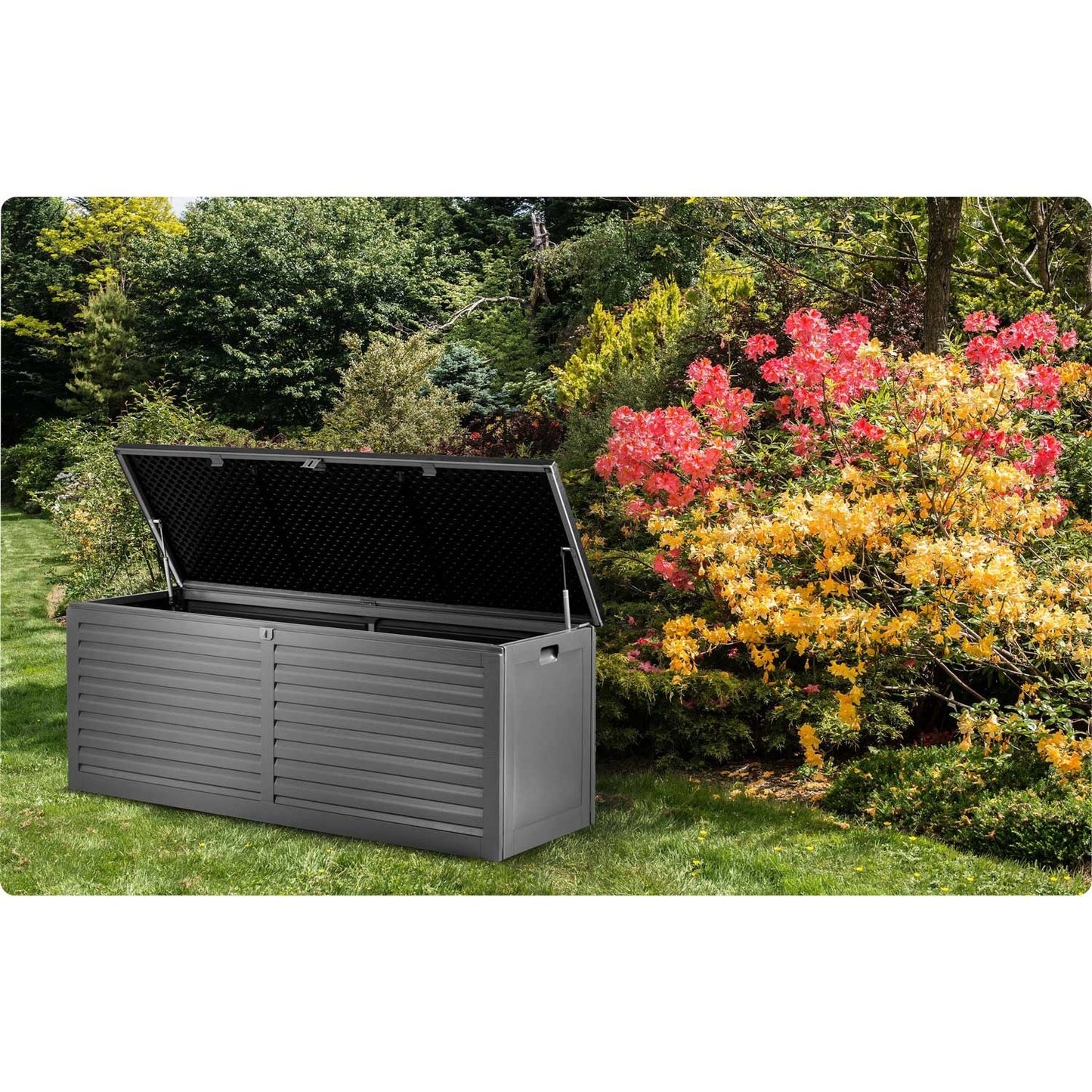 Kussenbox - Weerbestendig Kunststof - 390L - Zwart