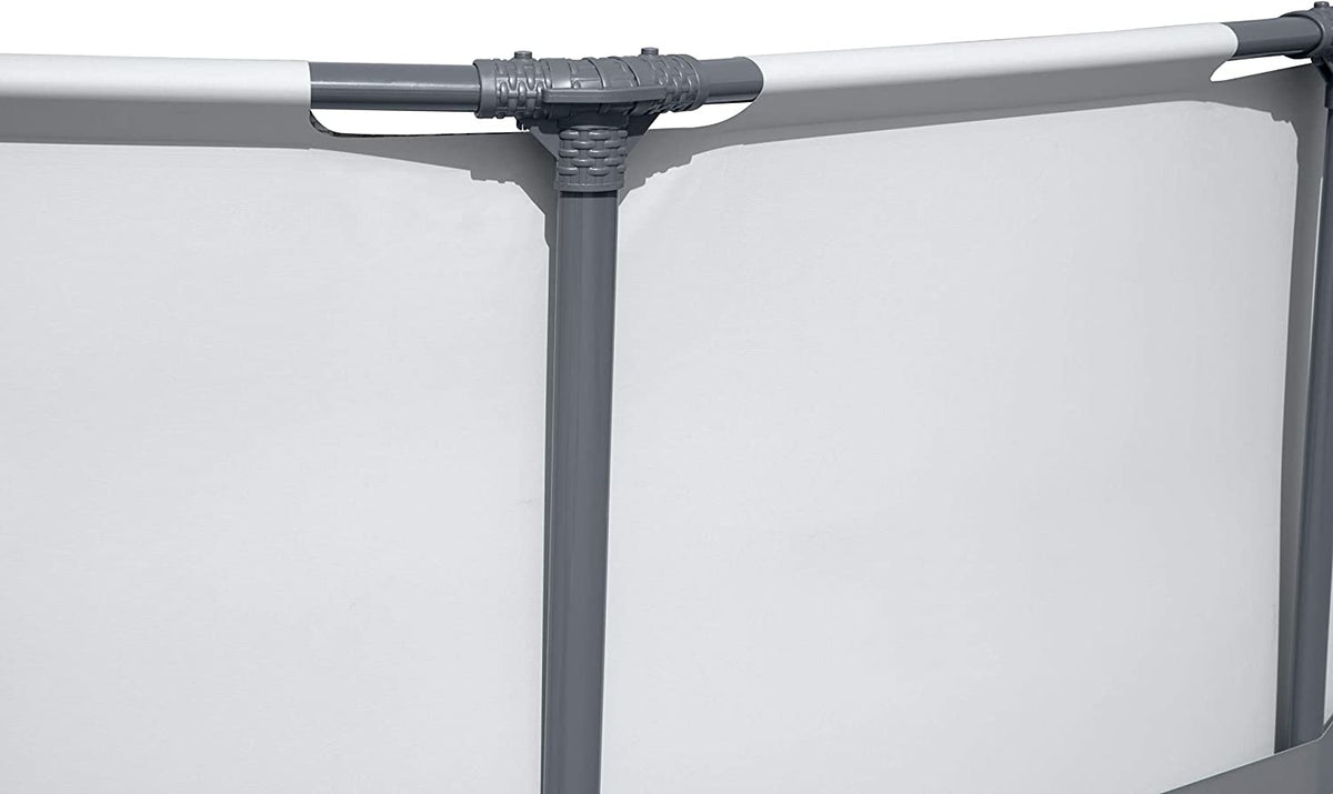 Opzetzwembad - 457x122 cm, 3-laags PVC, 16.015 liter, pomp 3028 l/h - Grijs