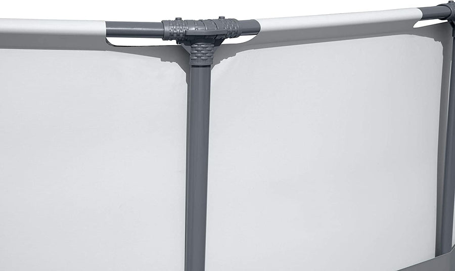 Opzetzwembad - 457x122 cm, 3-laags PVC, 16.015 liter, pomp 3028 l/h - Grijs