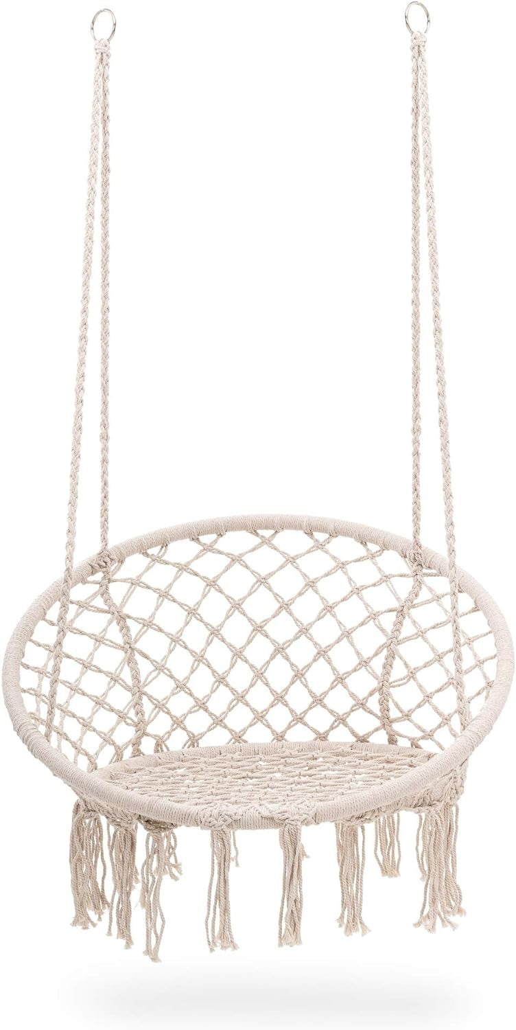 Hangstoel - Stalen Rand - Katoenen Koord - 60 cm - Binnen/Buiten