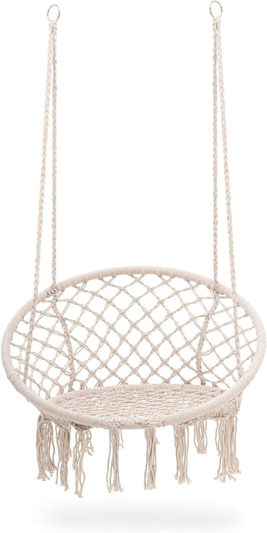 Hangstoel - Stalen Rand - Katoenen Koord - 60 cm - Binnen/Buiten
