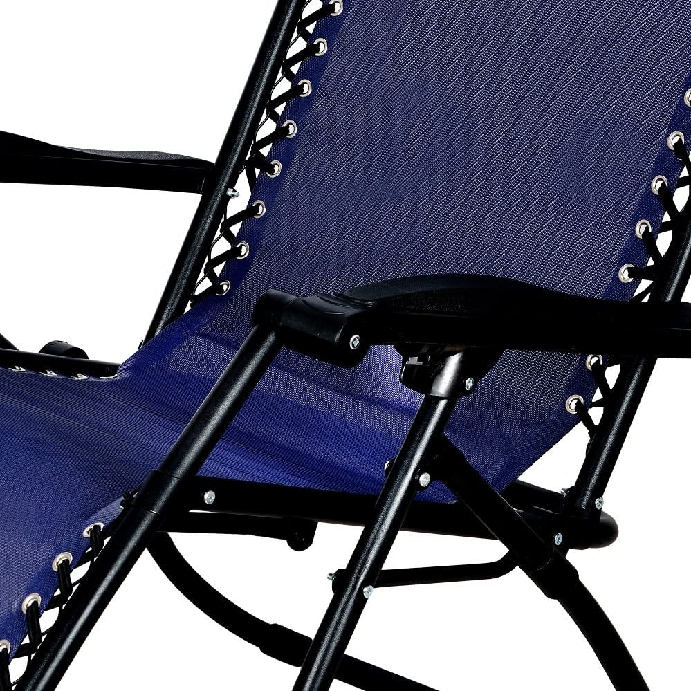 LIGSTOEL TUIN - Textileen Gaas - Blauw - 175x67x108 cm