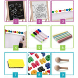 SCHRIJFBORD - Magnetisch & Krijt - 62x28x44 cm