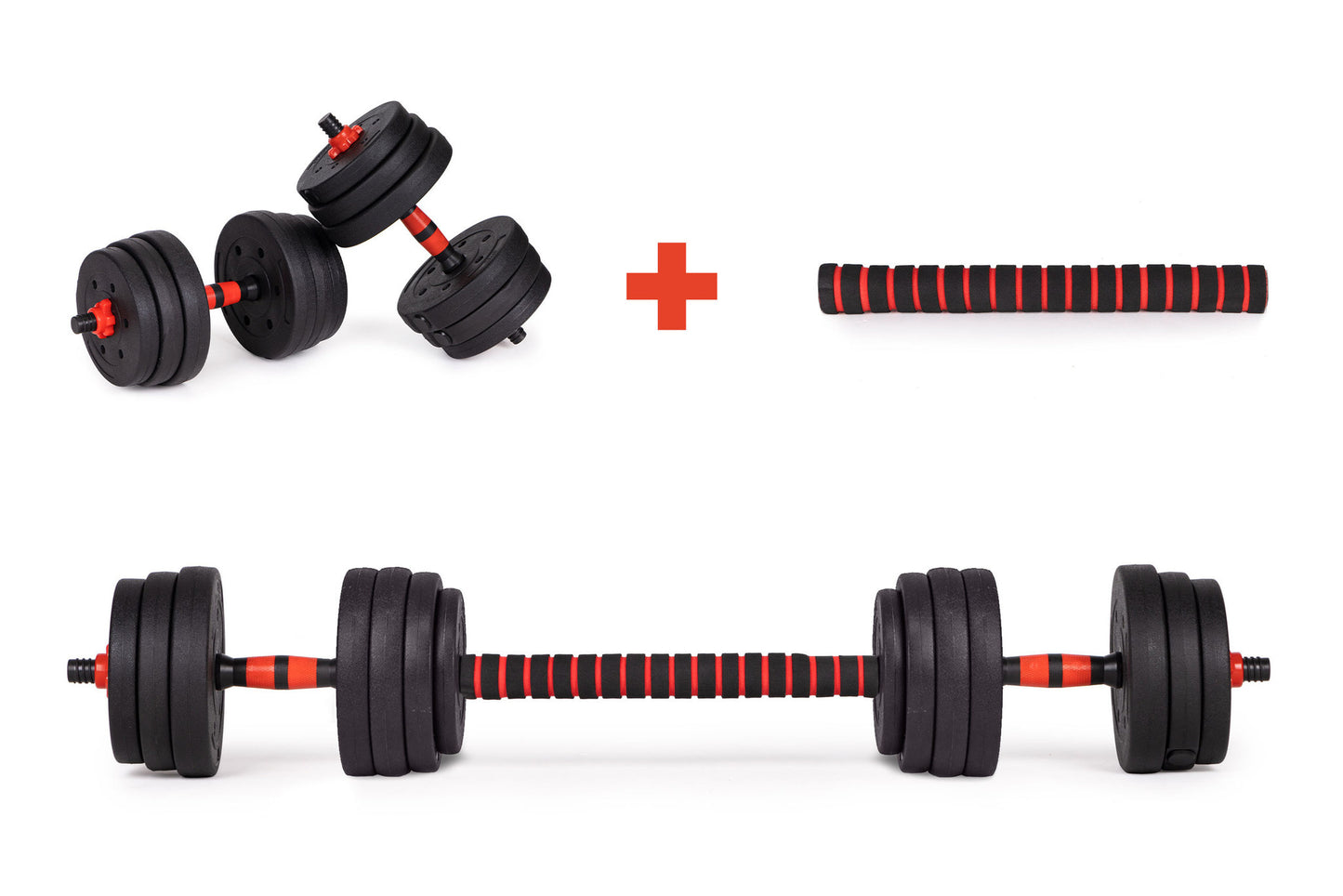 Dumbbells - verstelbaar 40 kg - zwart