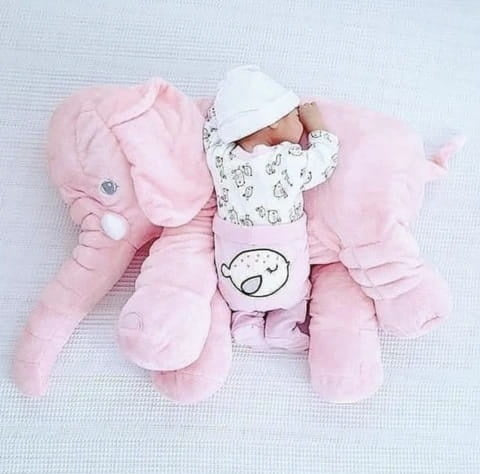 KNUFFEL OLIFANT - Zacht Pluche 45cm - Roze