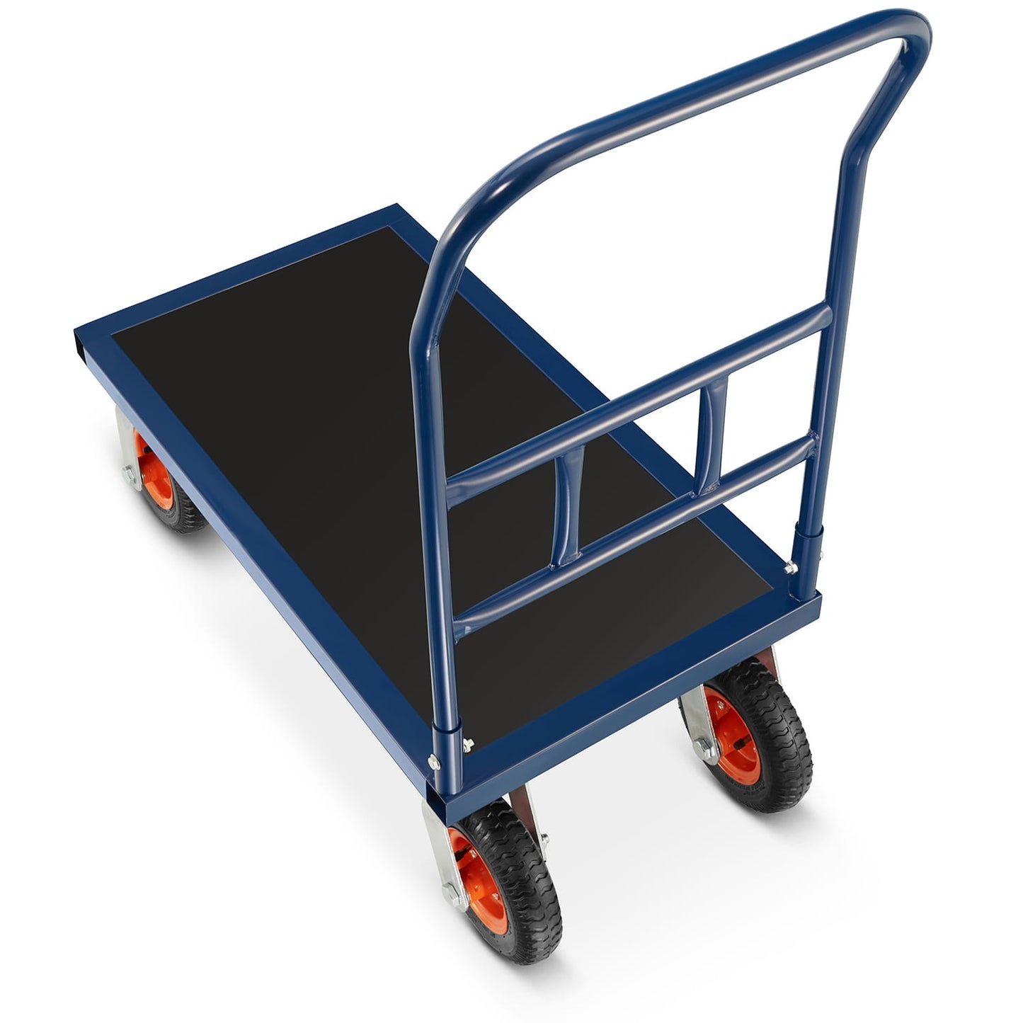 PLATEAUWAGEN - 640 kg Draagvermogen - Blauw/Zwart