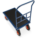 PLATEAUWAGEN - 640 kg Draagvermogen - Blauw/Zwart