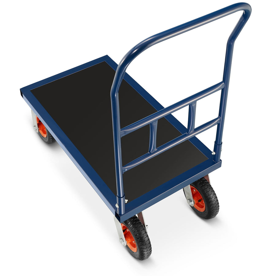 PLATEAUWAGEN - 640 kg Draagvermogen - Blauw/Zwart
