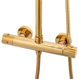 REGENDOUCHESET - Thermostaatkraan - 25 cm Regendouche - Goud