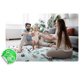 SPEELMAT - waterdicht en antislip - grijs/wit/multicolor - 180x150 cm